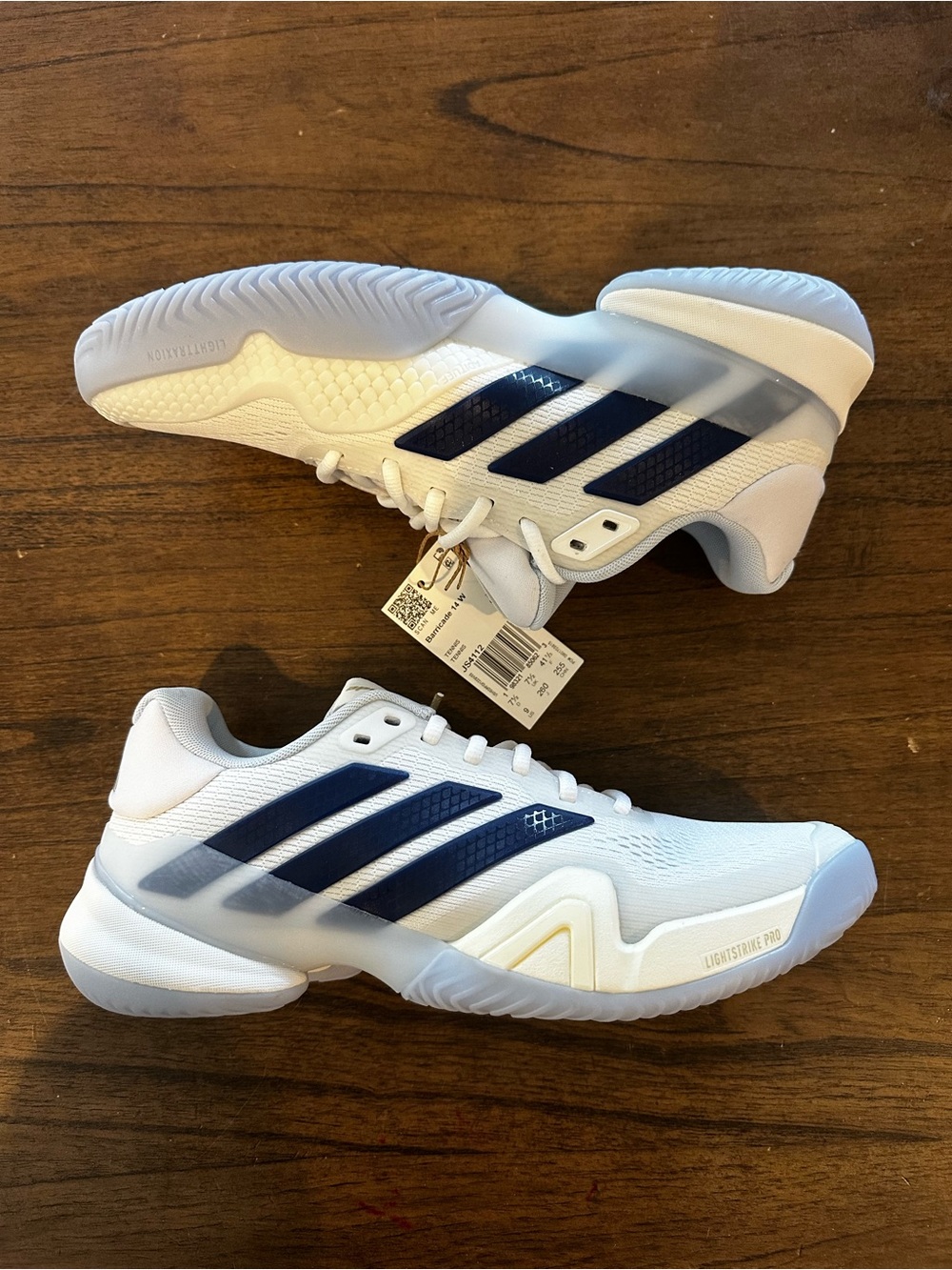 adidas Barricade 14 W Women’s Tennis Shoes Size 9 White Navy JS4112 NWT